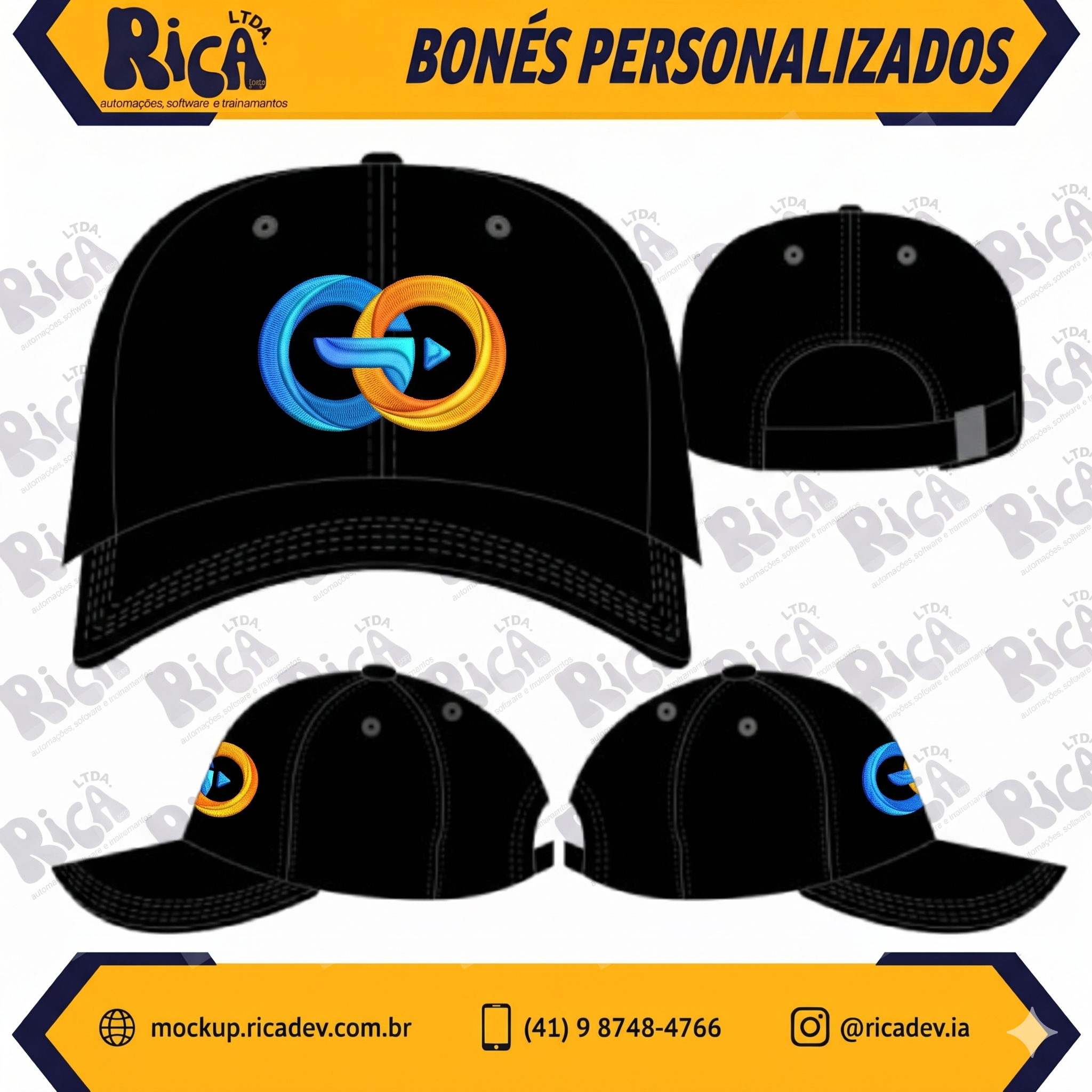 Mockup de boné gerado pela IA